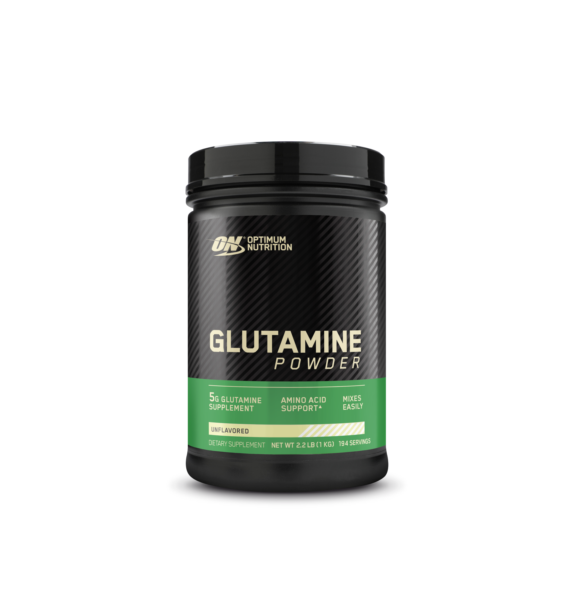 Optimum Nutrition Glutamine Powder, 5g per serving, 0.66 lb container, supports amino acid intake