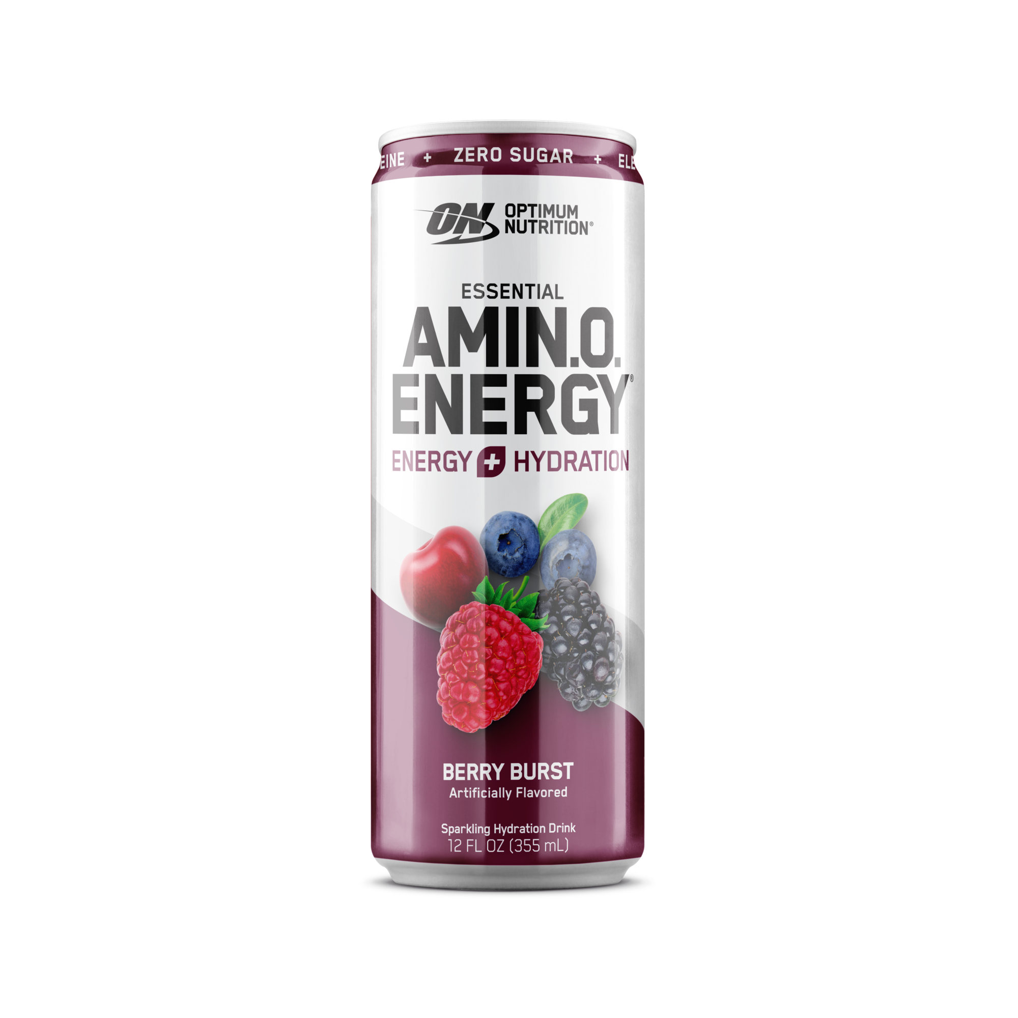 Optimum Nutrition Essential Amino Energy drink can, Blue Raspberry Rush, 12 fl oz